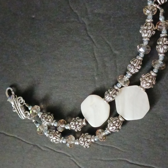 Brighton Utopia Mother of Pearl Double Strand Bracelet - Picture 6 of 7